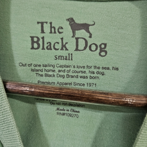 The Black Dog Green T-Shirt Men's Size S - Picture 4 of 5